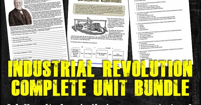 Students of History: Newly Updated Industrial Revolution Unit of Lessons