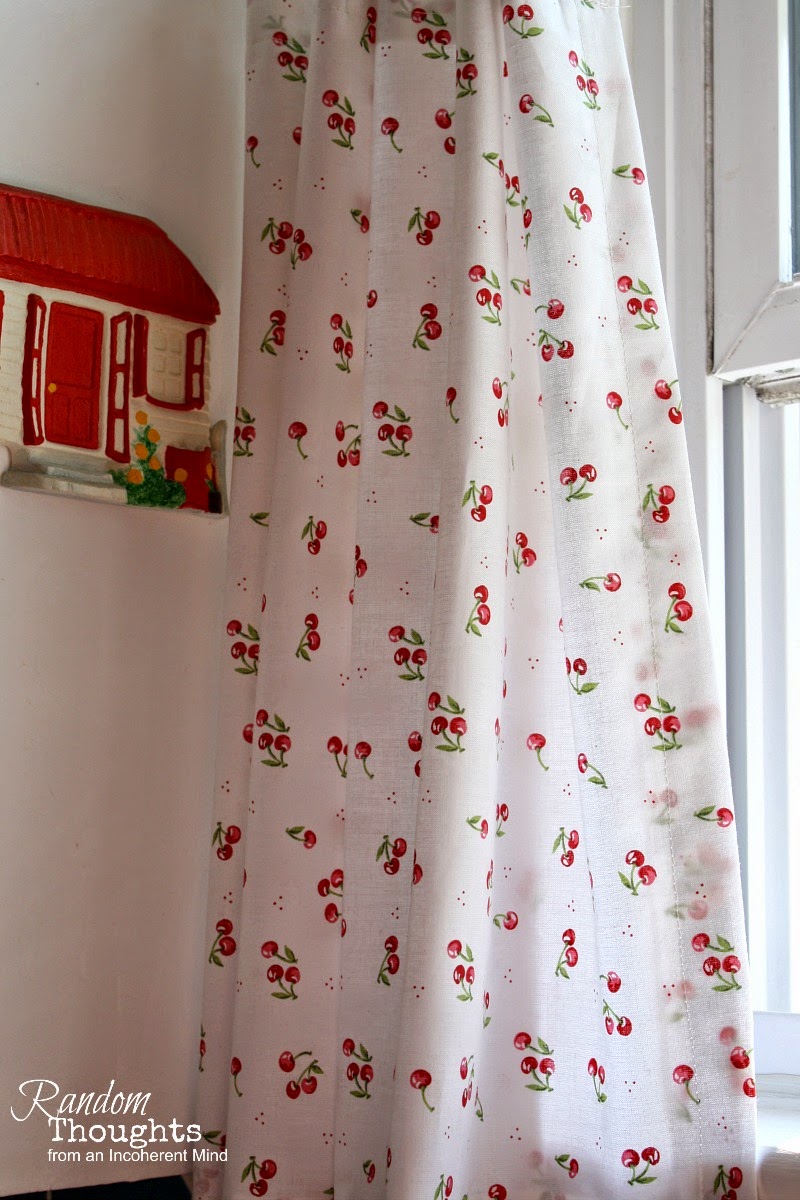Cheerful Cherry Kitchen Summer Fresh Random Thoughts Home The Simple Curtains I Made Led Me To Switch Out Our
