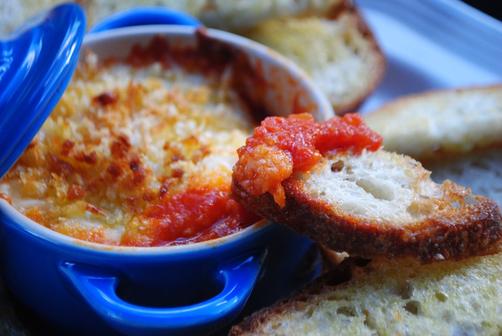 Roasted Eggplant and Tomato Dip with Toasted Ciabatta The Enchanted Spoon