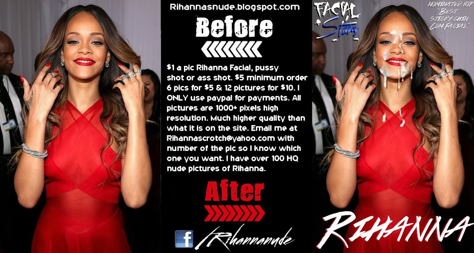 Before and after Rihanna facial