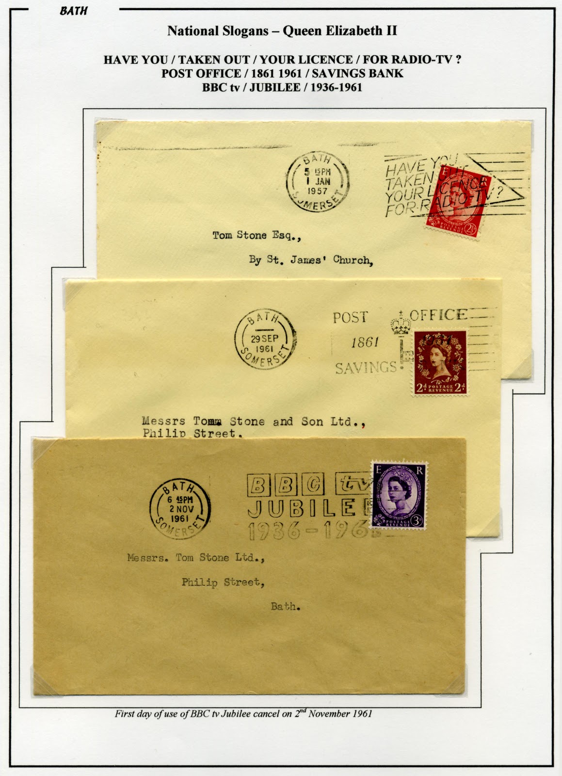 Somerset Postal History QE II Slogans continued Post Office