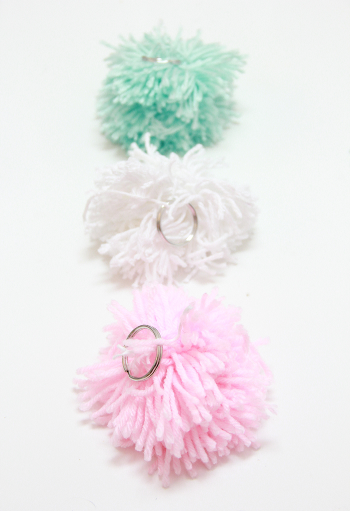A Bubbly Life DIY Pom Pom Keychains