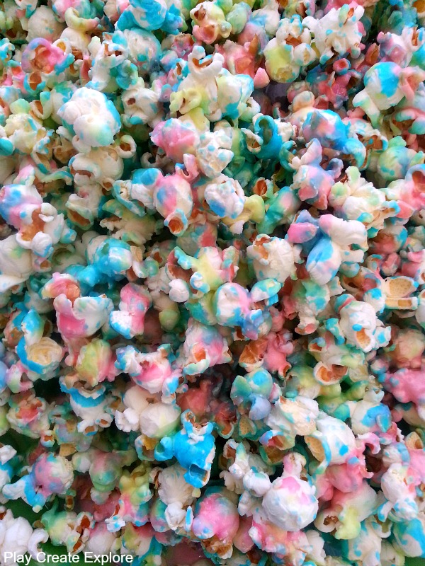 Play Create Explore Edible Popcorn Painting