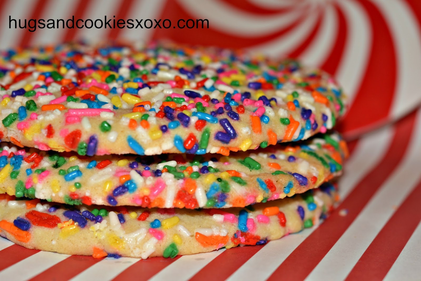 BETTER THAN A BAKERY SPRINKLE COOKIES Hugs and Cookies XOXO