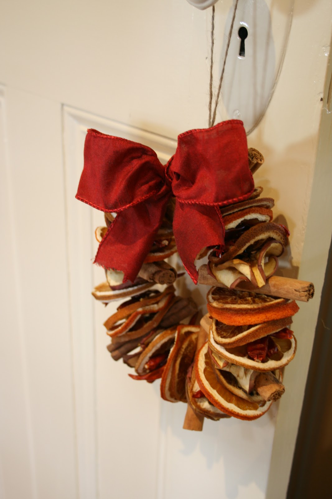 Buckingham Road Dried fruit and cinnamon wreath.