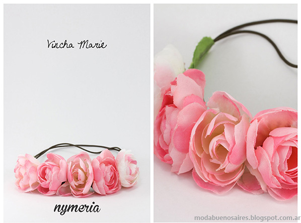 Vinchas con flores 2014. Accesorios de Moda 2014. Nymeria primavera verano 2014.