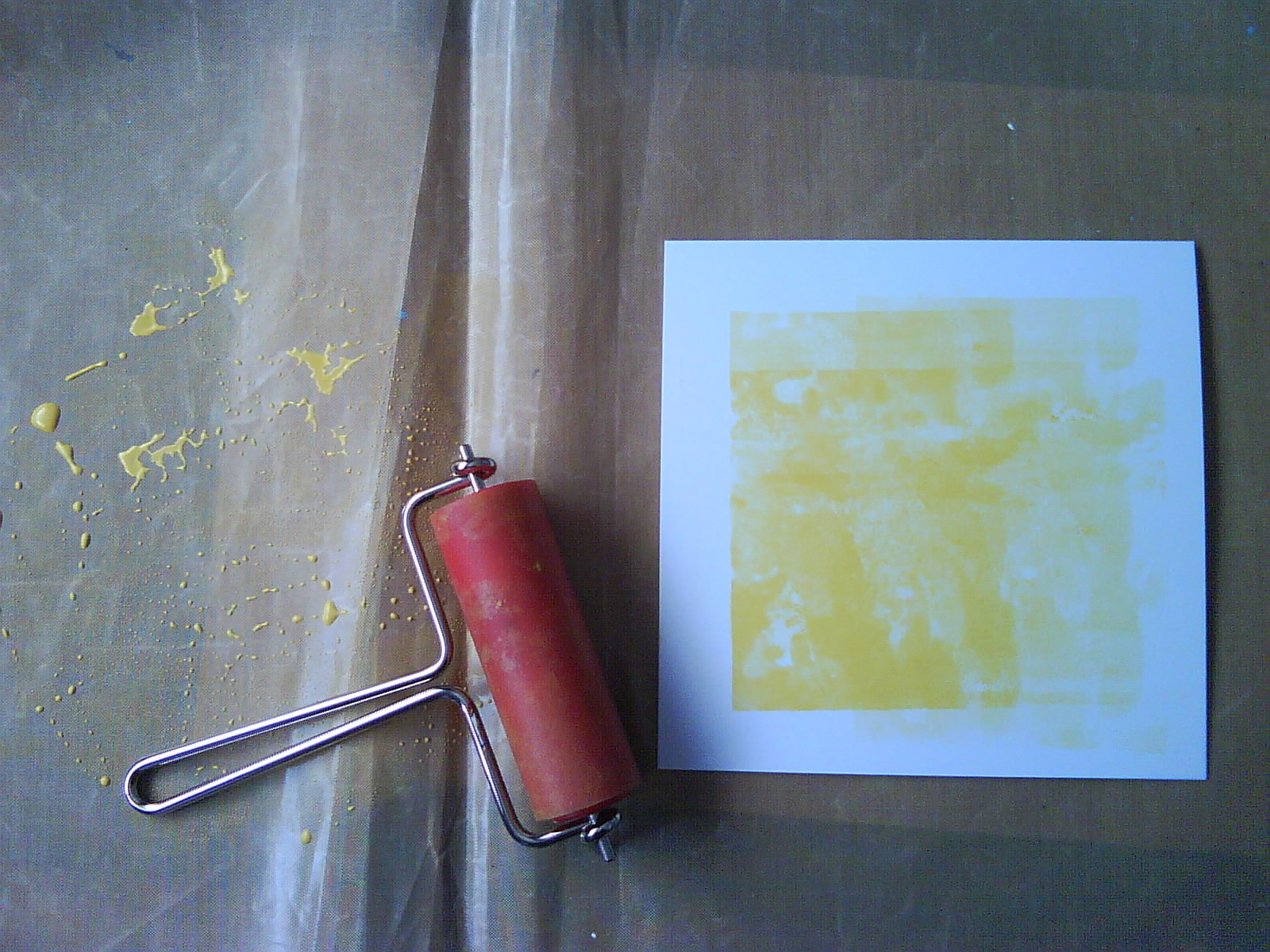 a sprinkle of imagination Brayer with Distress Paint