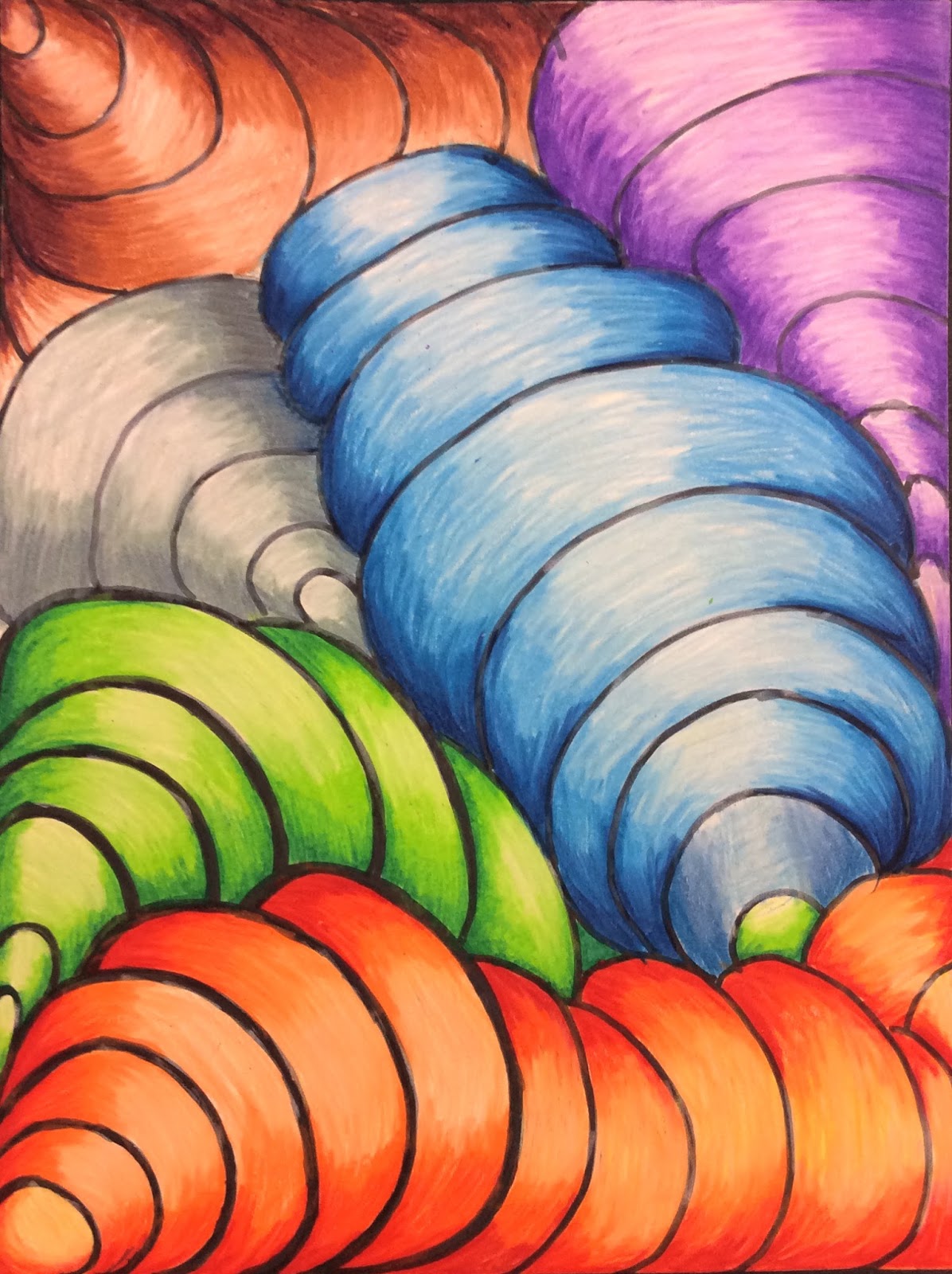 That Little Art Teacher: Op Art and Colored Pencil Tutorial - Art 1