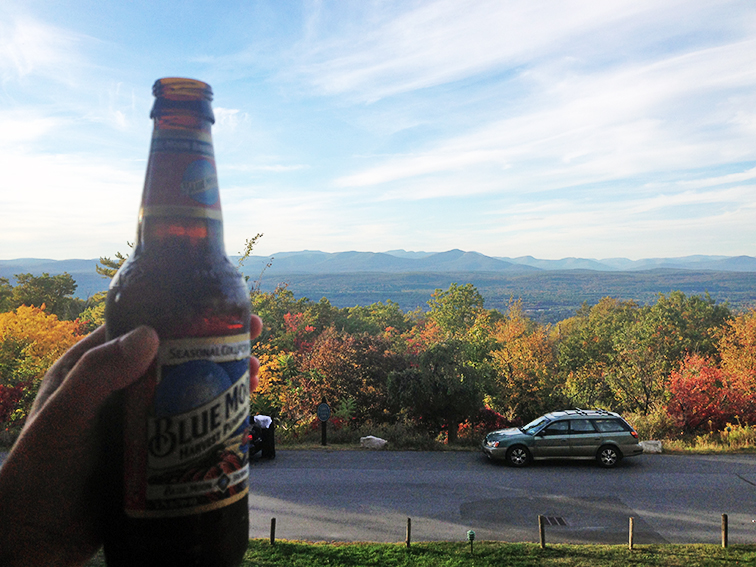 Blue Moon harvest pumpkin ale, seasonal beer, view of the Shawangunk mountains, fall colors, beautiful foliage, Mohonk Mountain House Blue Moon harvest pumpkin ale, seasonal beer, view of the Shawangunk mountains, fall colors, beautiful foliage, Mohonk Mountain House