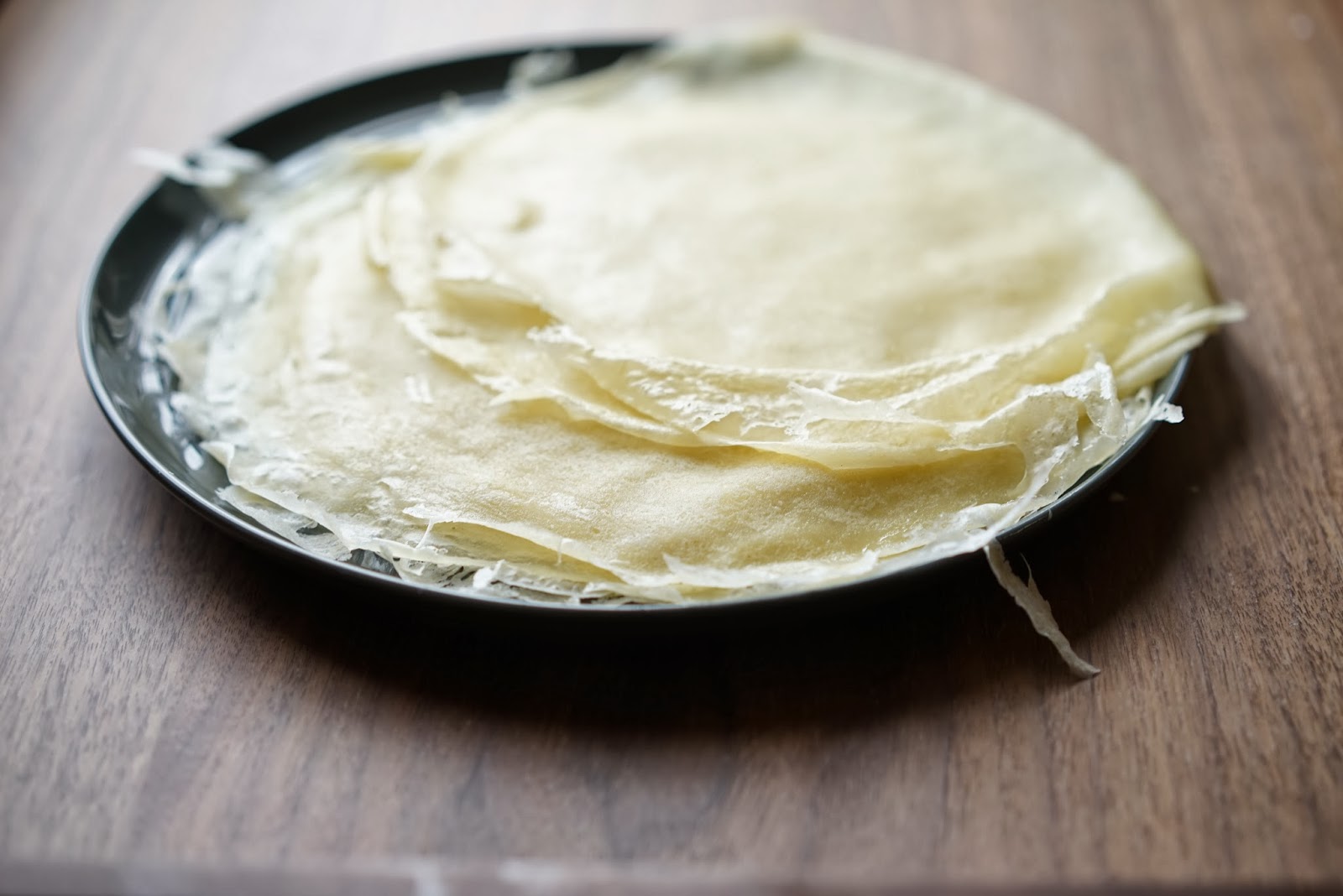 Moroccan Feuilles De Brick Warka (paperthin pastry leaves) British baking show recipes