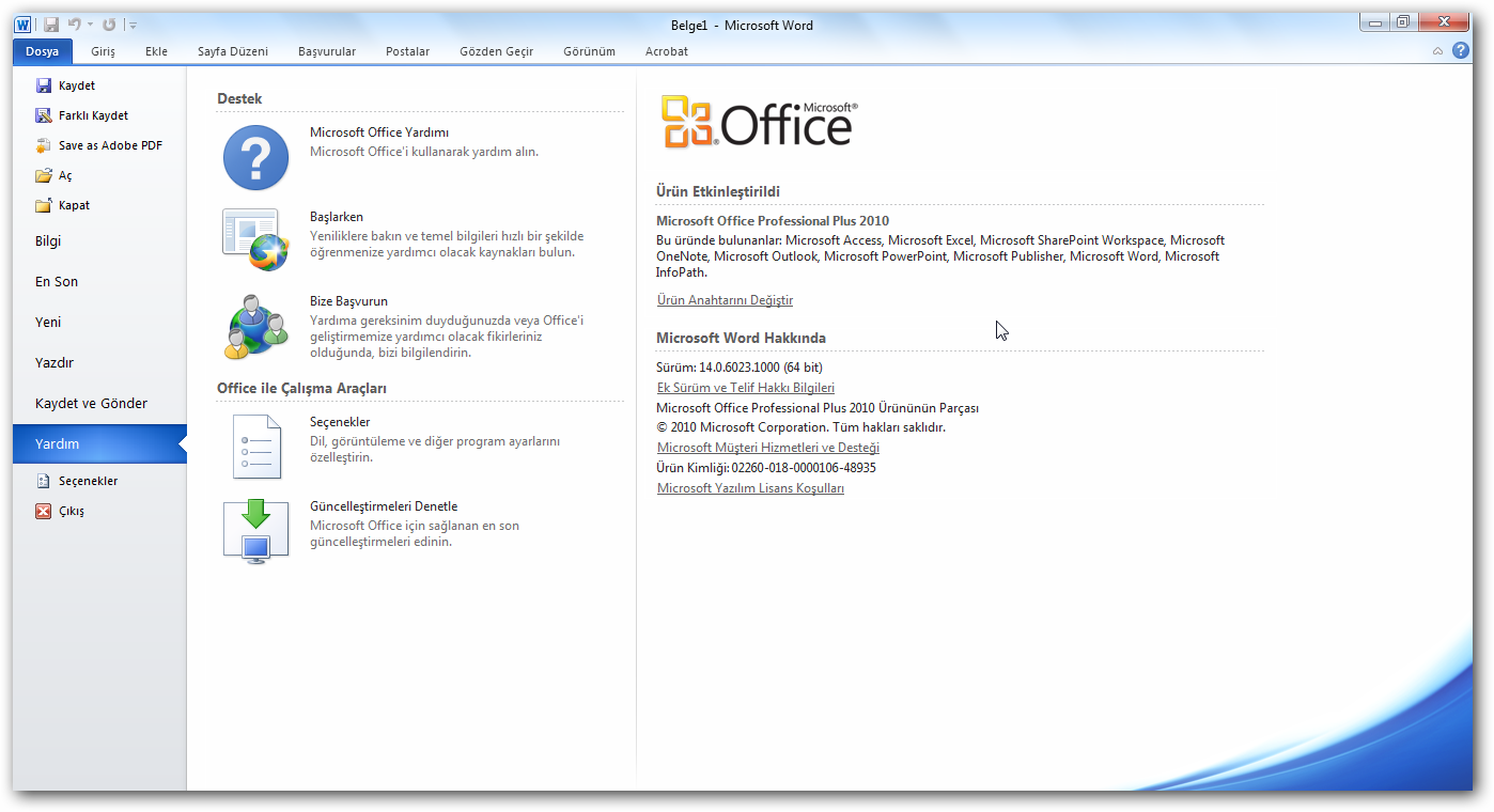 Microsoft Office professional plus 2010 Corporate Finale voll aktiviert