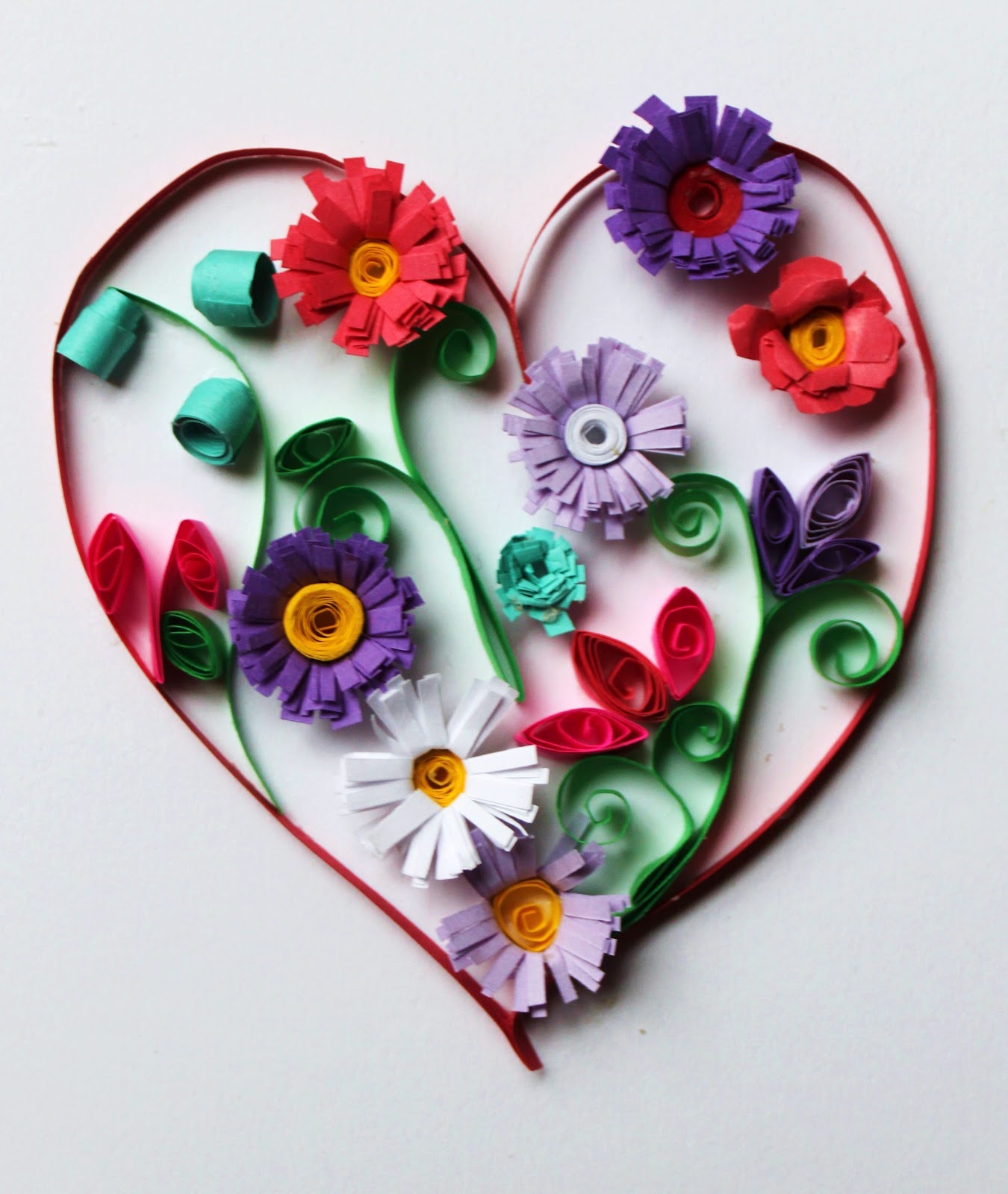 doodles and noodles More Homemade Valentines Quilled Hearts and Flowers