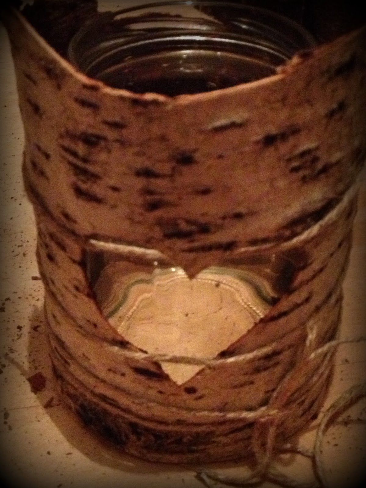 Me and my shadow How to make Silver Birch Bark Candle Holders