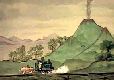Ivor the train engine Jones the steam climbed up the side of the smocking hill and opened its lid