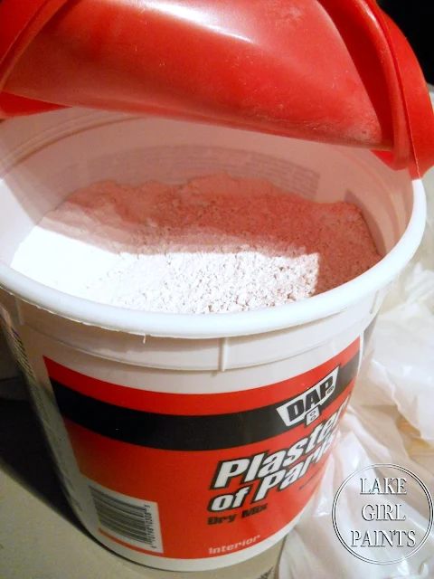 plaster of paris goes into your paint for homemade chalk paint! Click here for more.