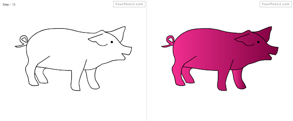 How to draw Pig - slide 1