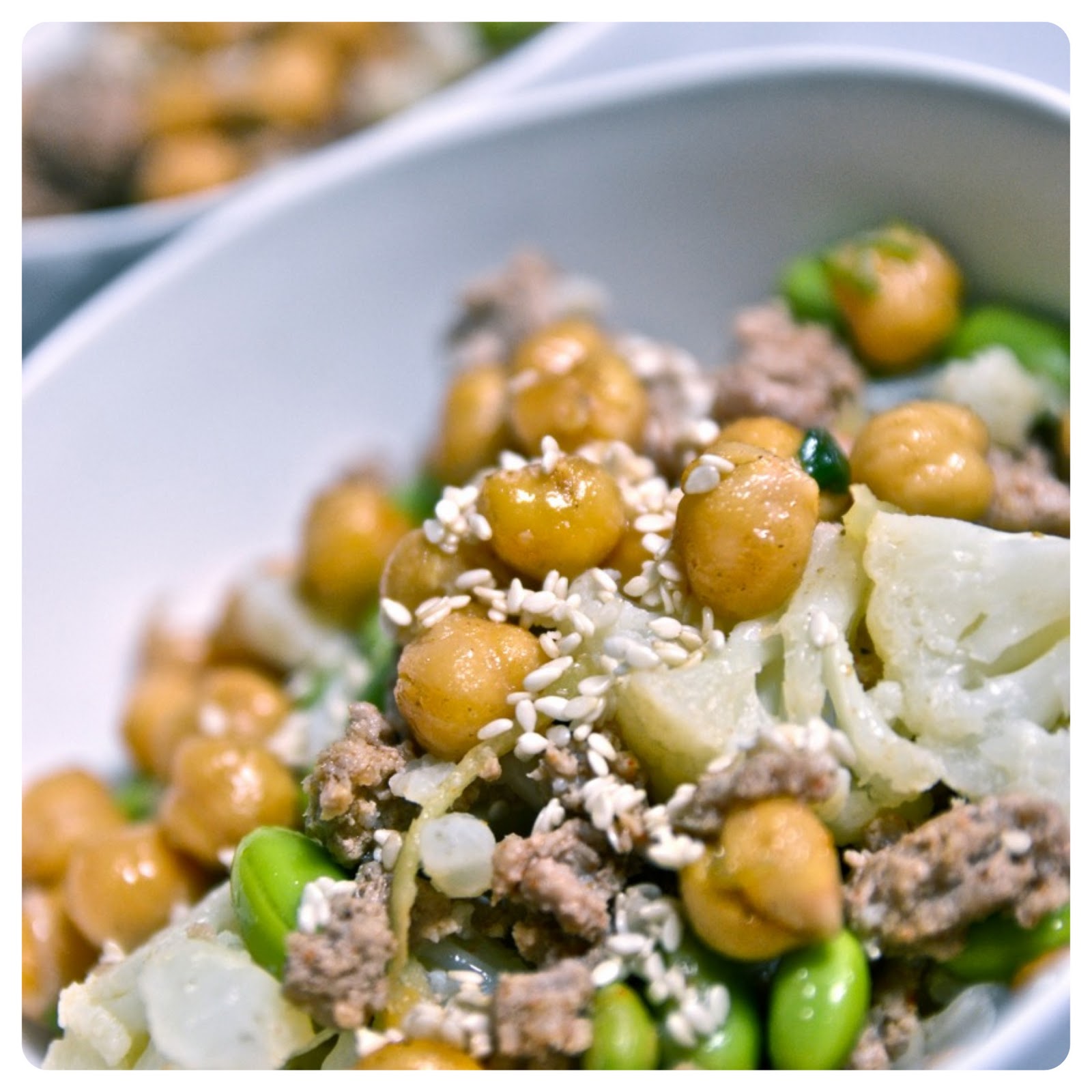 Explorations of an Amateur Cook Rice Bowl with Ground Turkey, Edamame