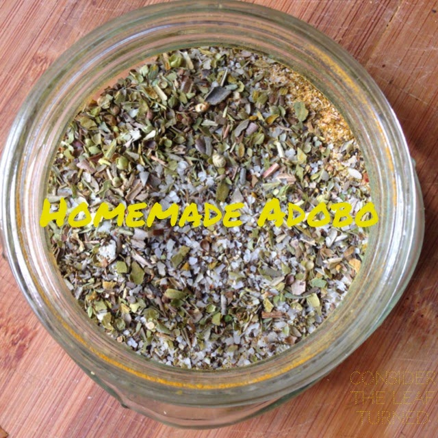 Homemade Adobo and Sazon Seasonings Consider the leaf TURNED.