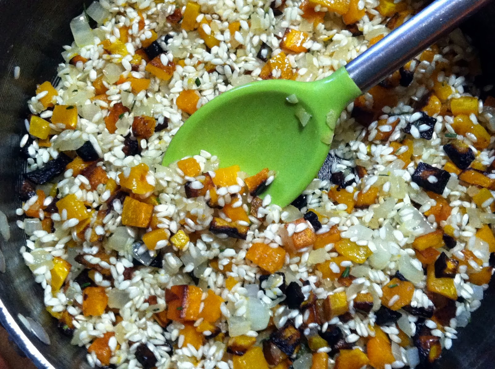 A Couple in the Kitchen Butternut Squash, Rosemary and Bleu Cheese Risotto