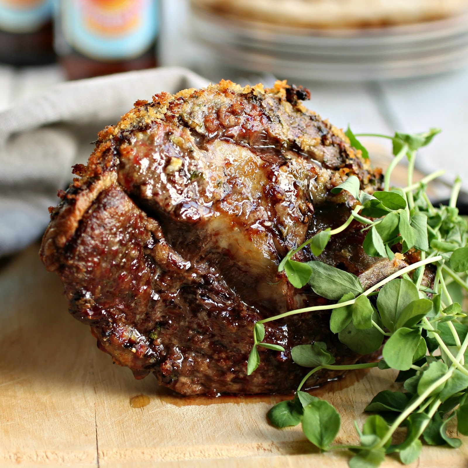 Hungry Couple Mustard and Herb Crusted Lamb with Yogurt Sauce