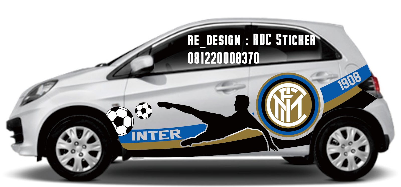 RDC Cutting Sticker Honda Brio Modifikasi Sticker Inter Milan