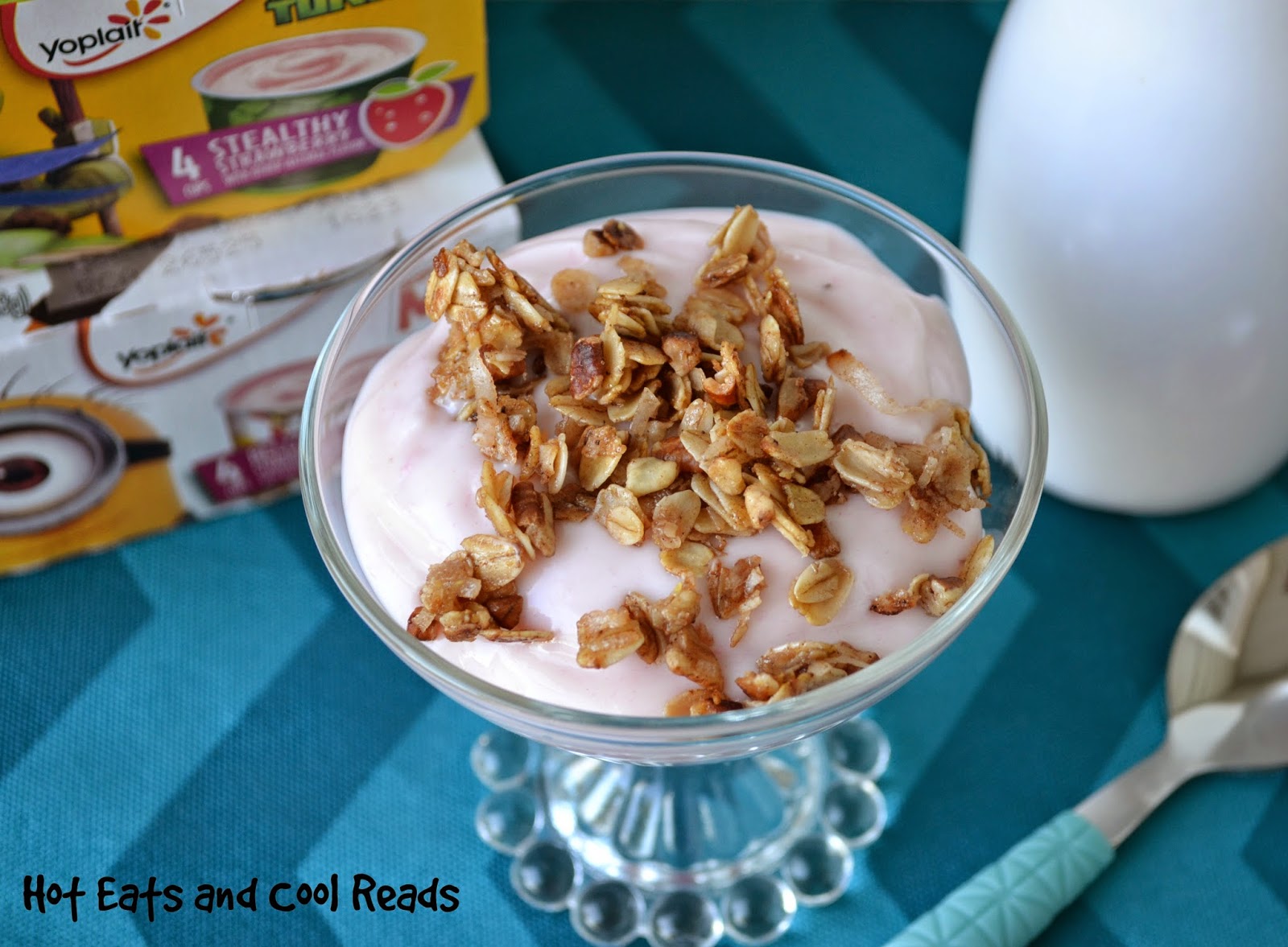 Hot Eats and Cool Reads Cinnamon Pecan Skillet Granola Yogurt Parfait
