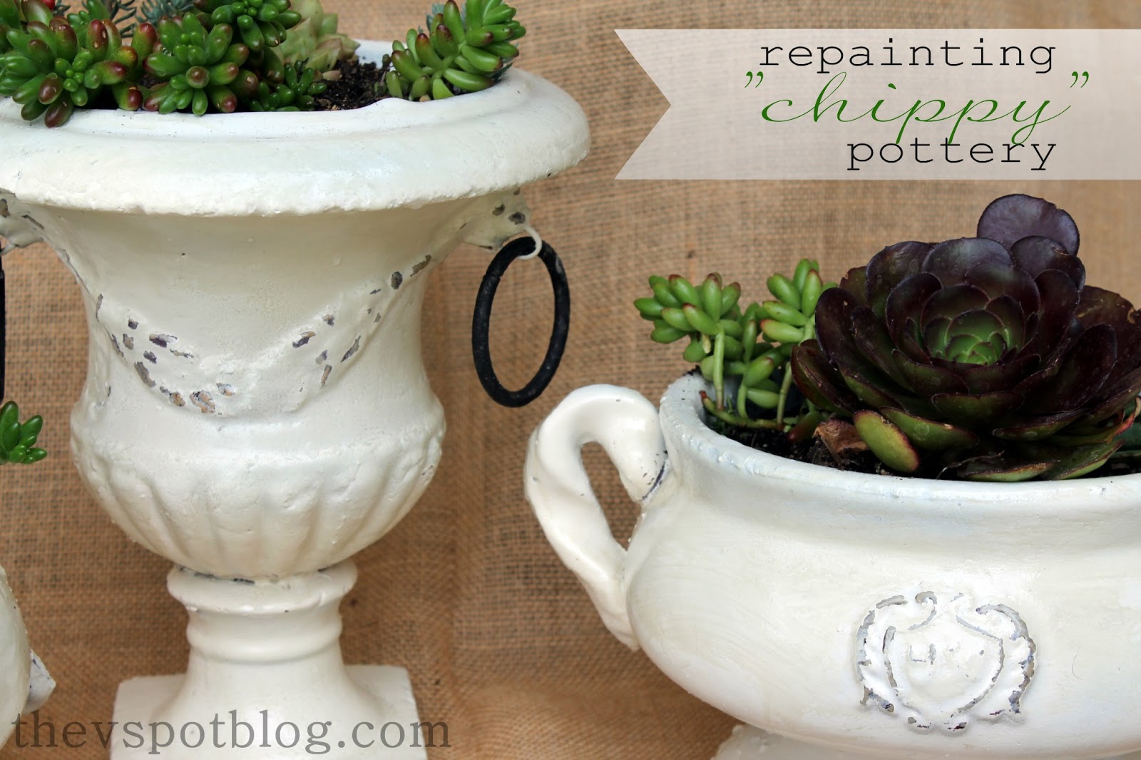 using vaseline and spray paint for a shabby chic flower pot make over the v spot using vaseline and spray paint for a shabby chic flower pot make over the v spot