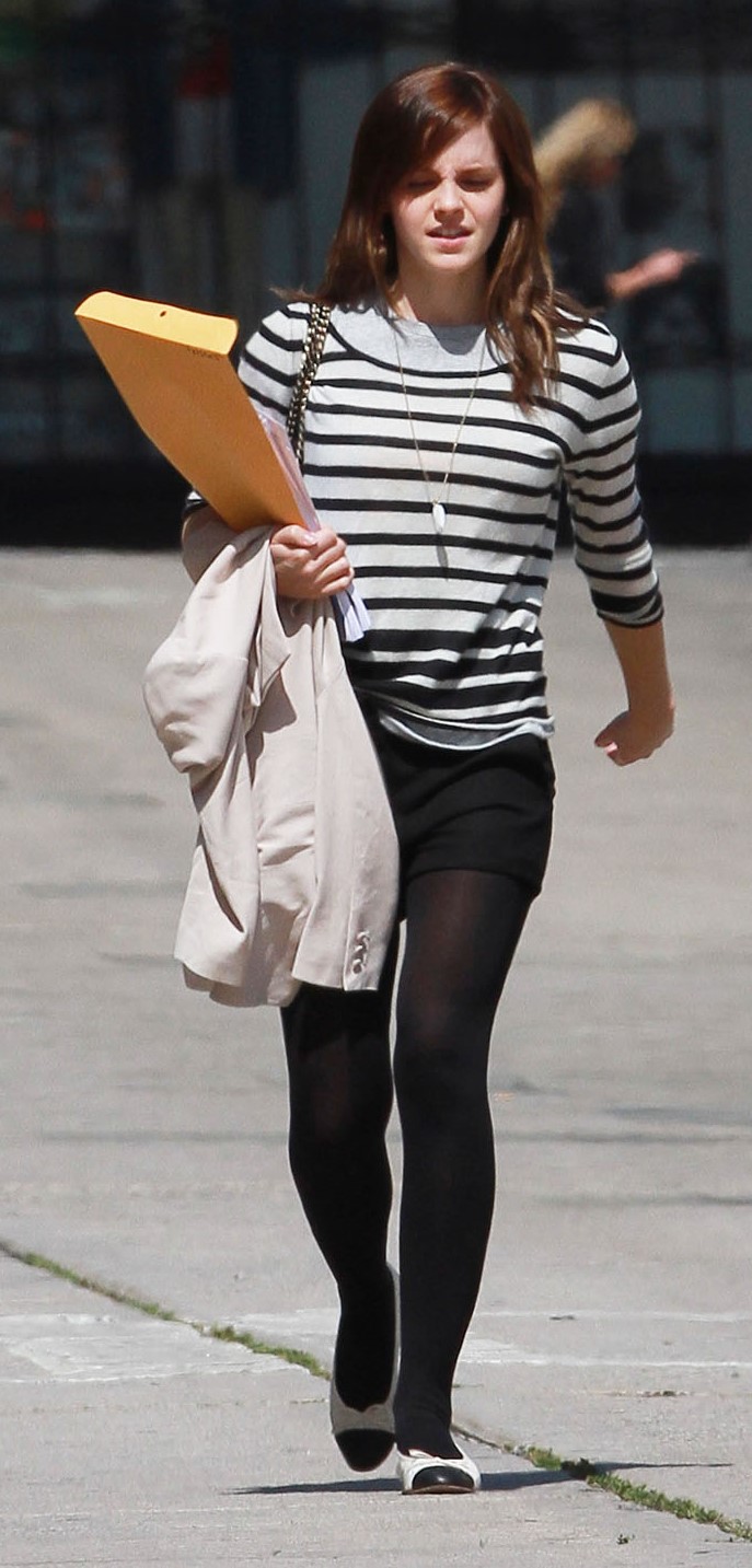 Emma Watson`s Legs and Feet in Tights 4.