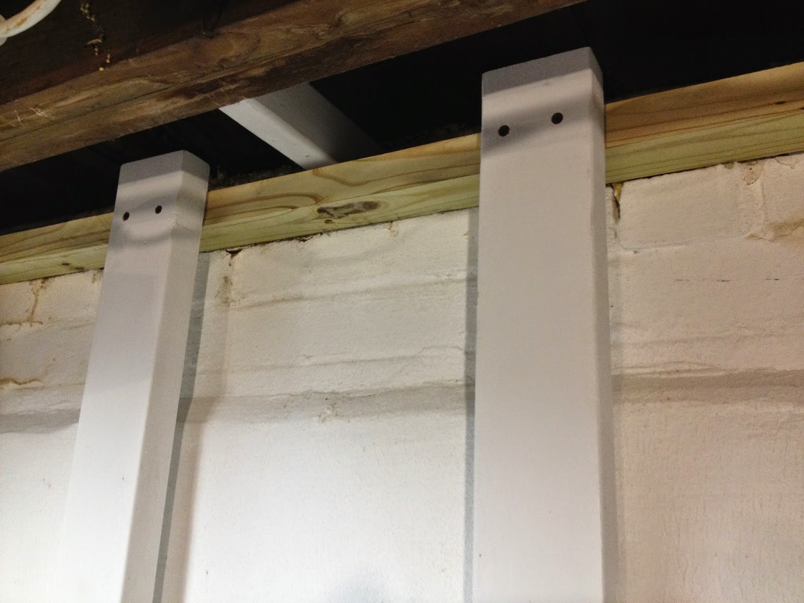 Hardboard backdrop around basement concrete walls Model Railroad