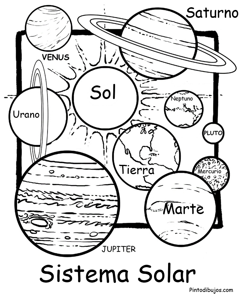 Dibujo de Sistema solar para colorear