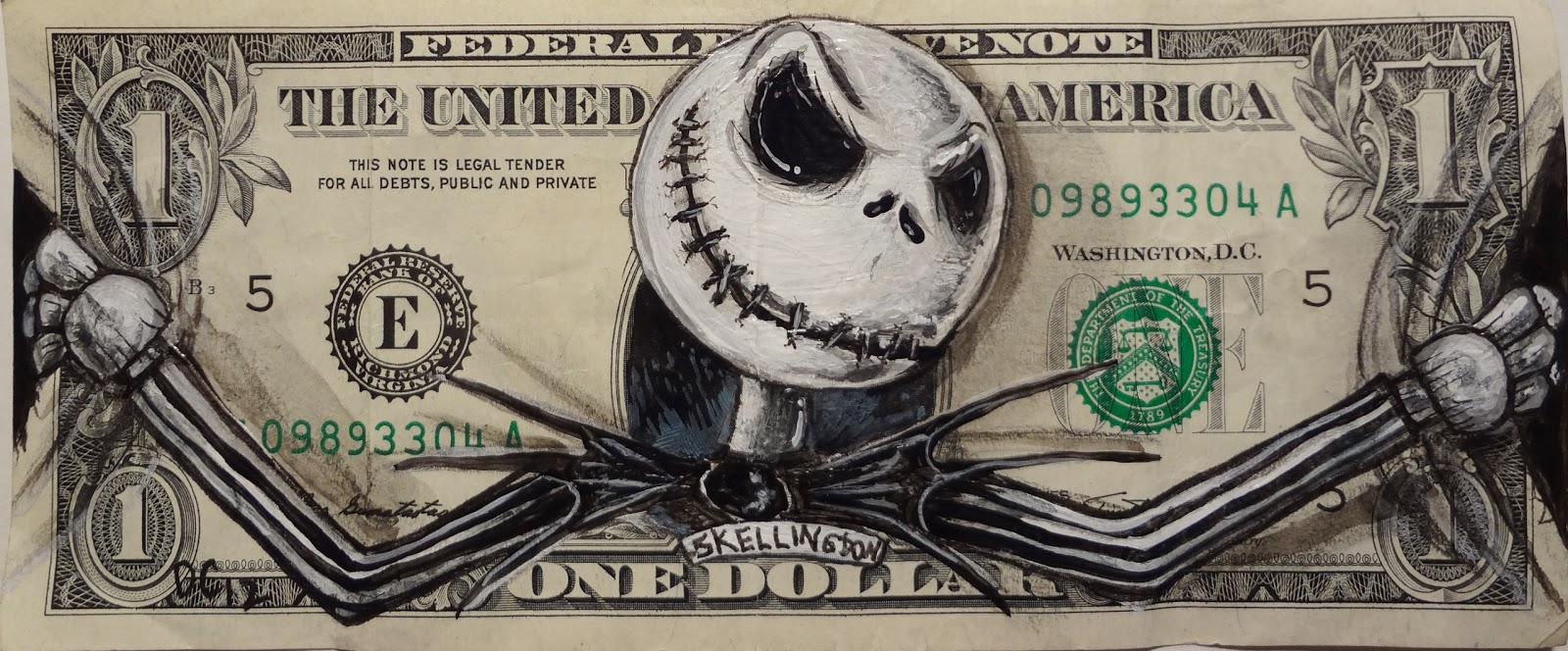 The Art of Donovan Clark Money Artpainting on dollars 8