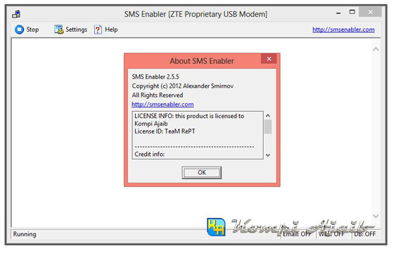 sms enabler license key file