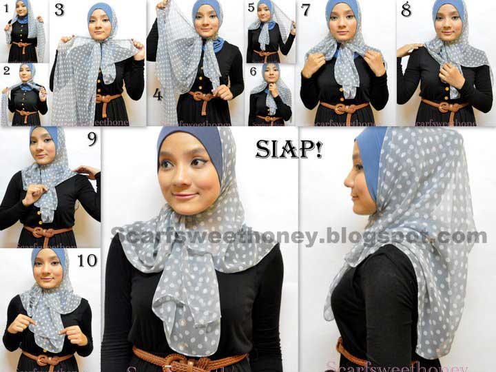 Cara Memakai Jilbab Modern | Tutorial Hijab Modern Cara Memakai Jilbab Modern