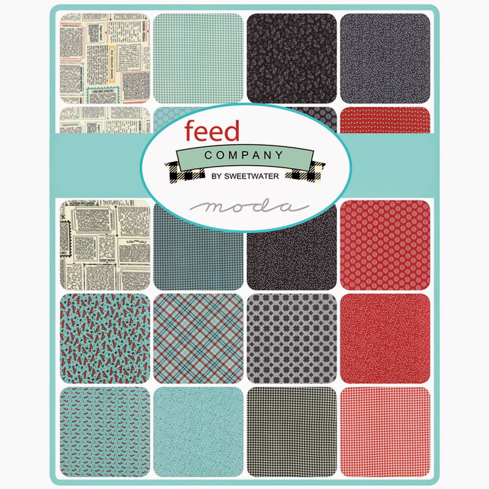 Crazy Quilt Girl Fabric Shop Moda FEED COMPANY Fabric