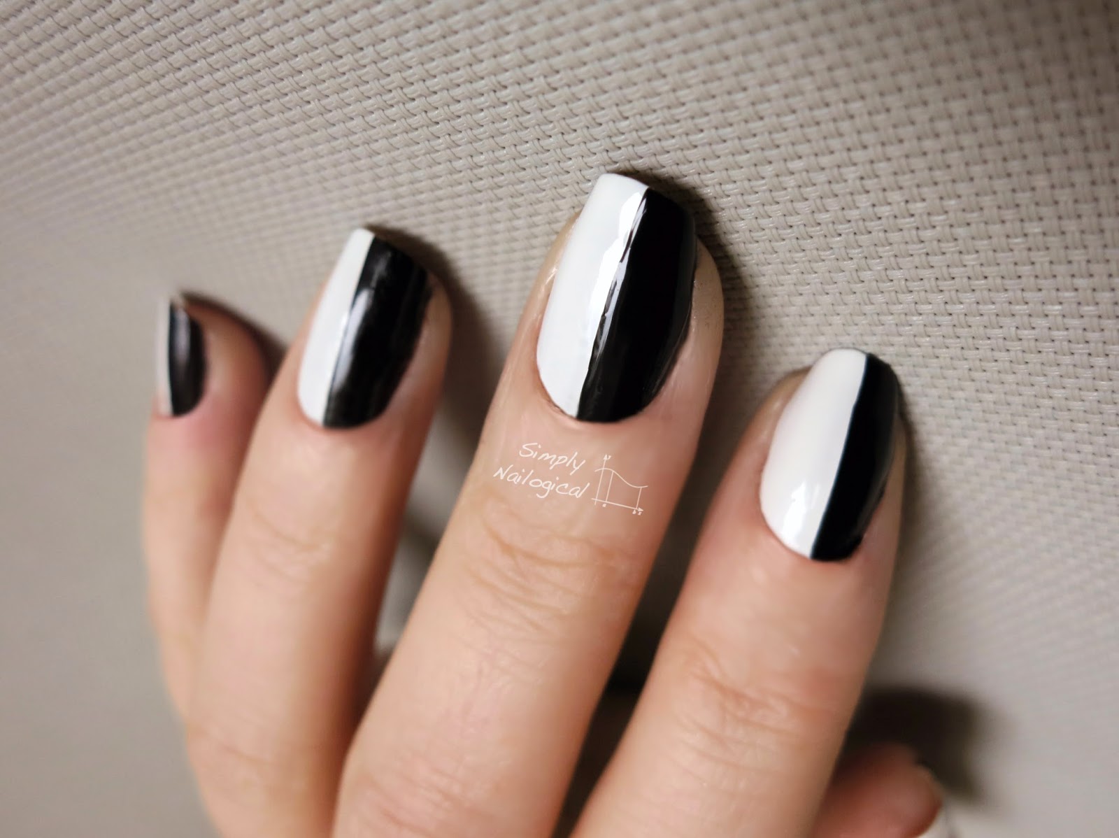 Simply Nailogical Work appropriate mani Monday Split personality