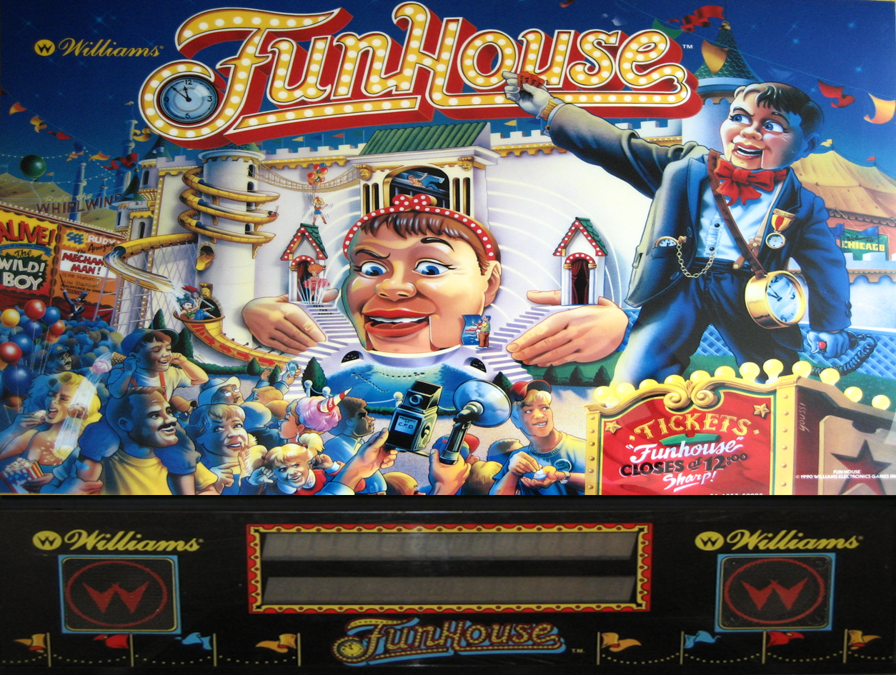 Funhouse Pinball Backglass