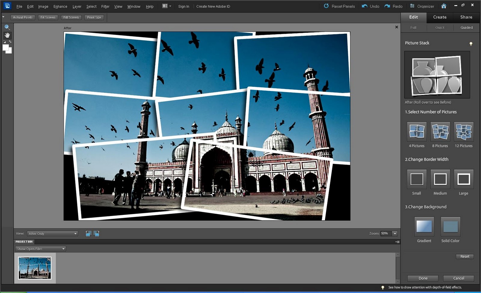 How to create Picture Stacks in Adobe Elements Guided Edits