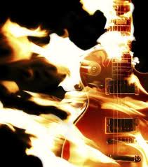 a flaming les paul (cool, right?)