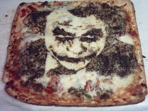 Batman Shaped Pizza