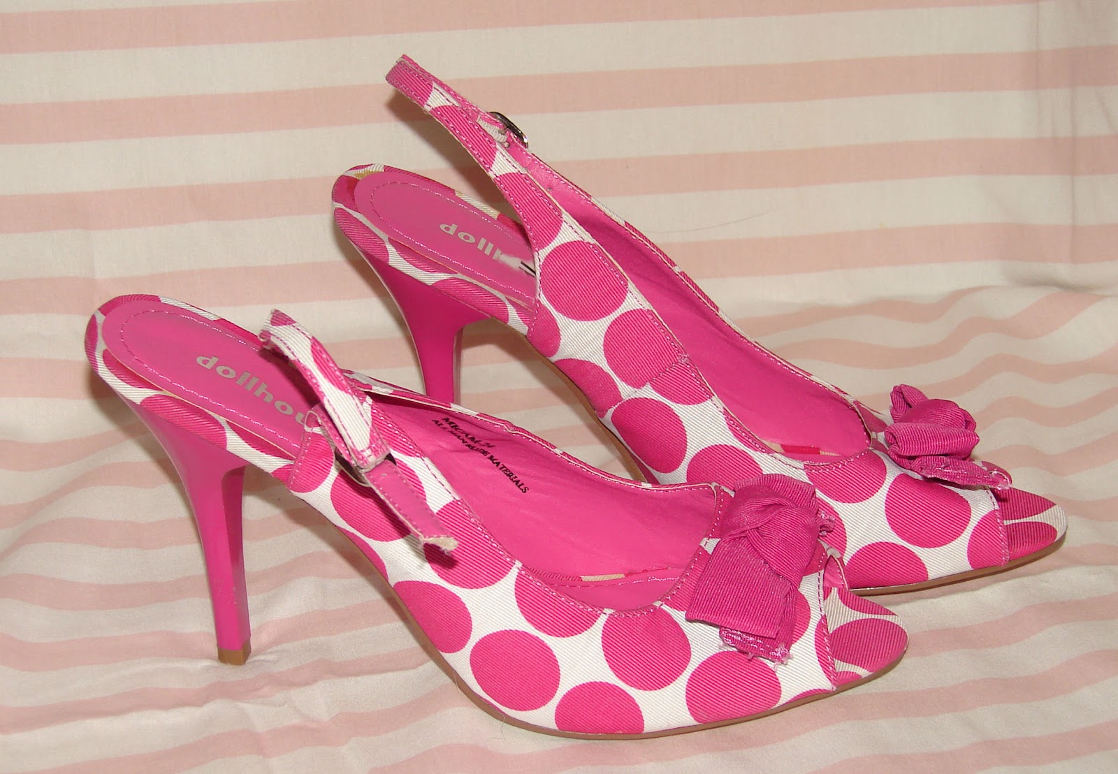 The Crafty Chick Pink Polka Dot Shoes