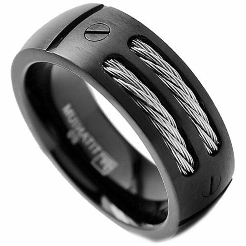 mens black wedding bands