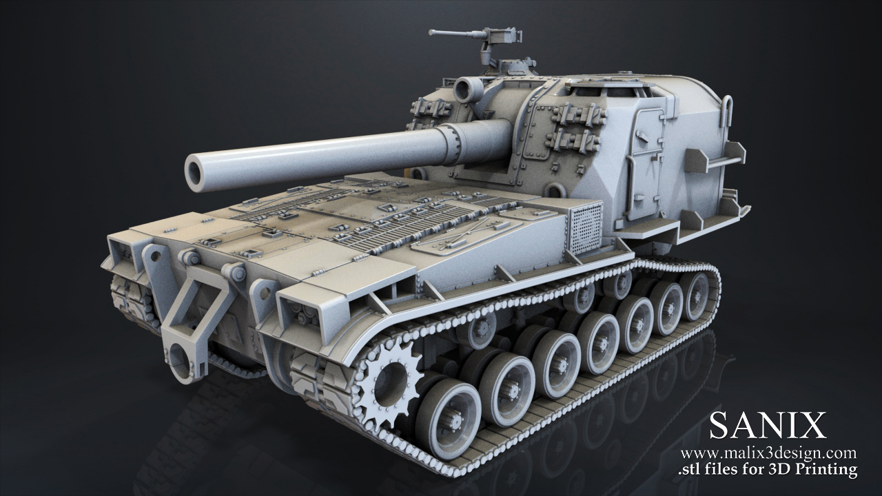 TANK M55 3D Model for 3D Printing / SANIX