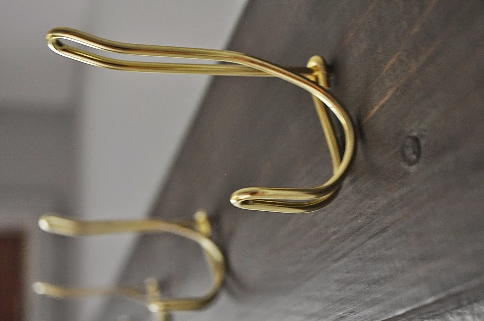 The Salted Home Wood Brass Coat Rack