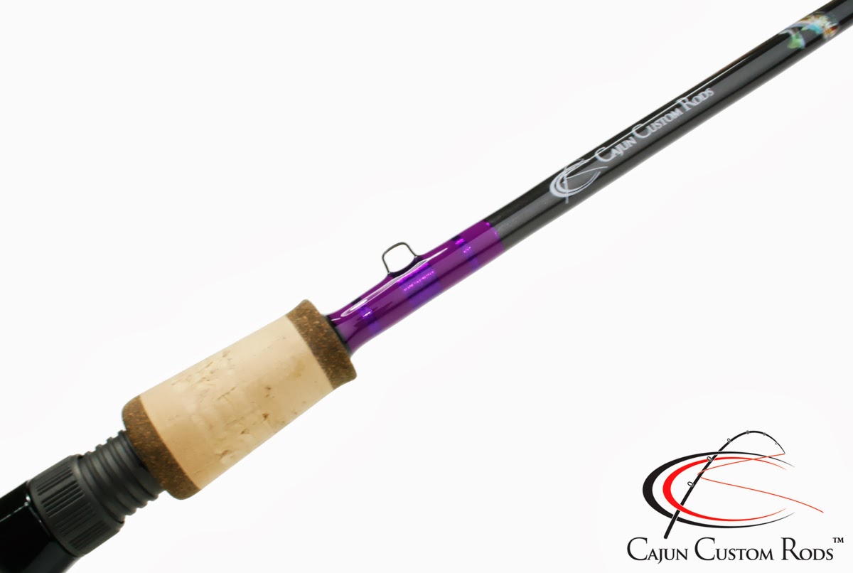 Cajun Custom Rods Electric Purple Spinning Rod