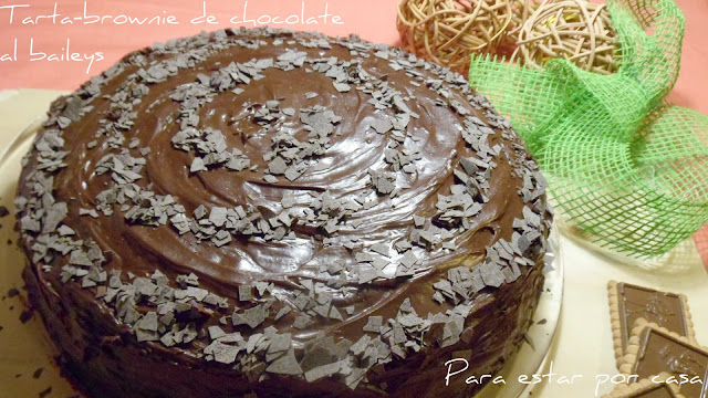 Tarta-brownie De Chocolate Al Baileys
