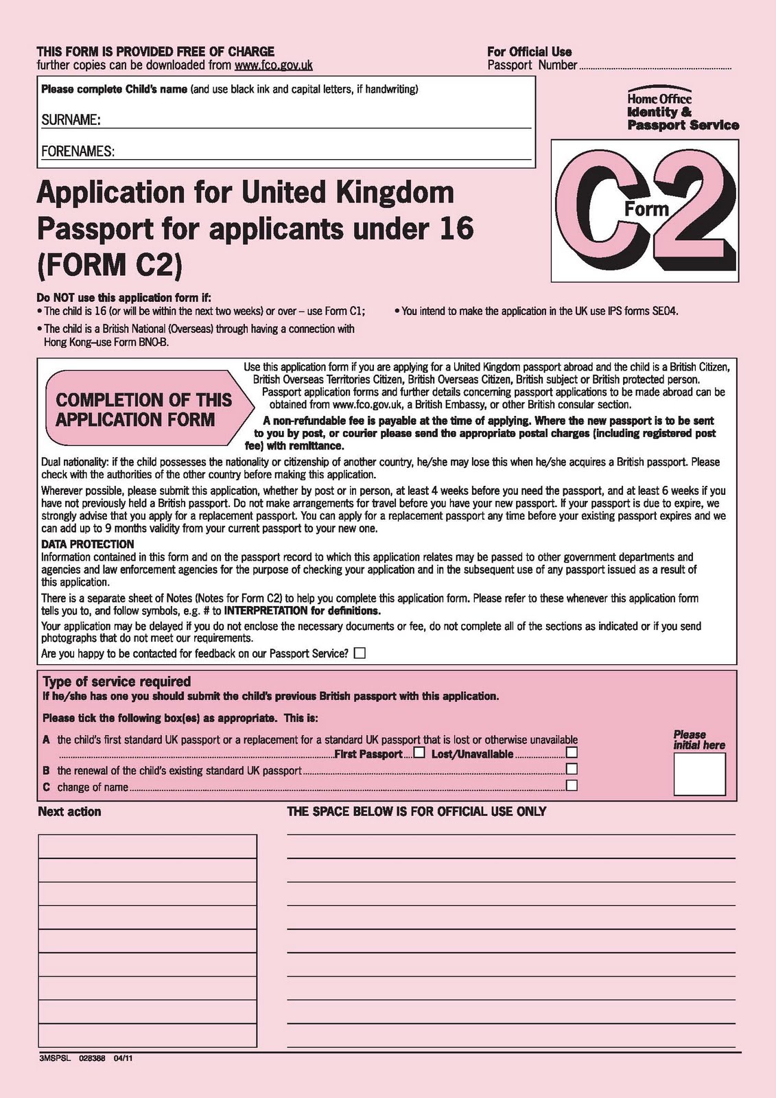 ... use ips form se04 to apply for kezia s replacement passport as she is