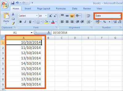 Cara merubah format tanggal ( date) ke Text dalam Ms. Excel. 