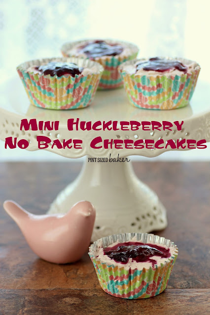 Make everyone happy at the party with some Mini No Bake Huckleberry Cheesecakes. There's lots to go around.