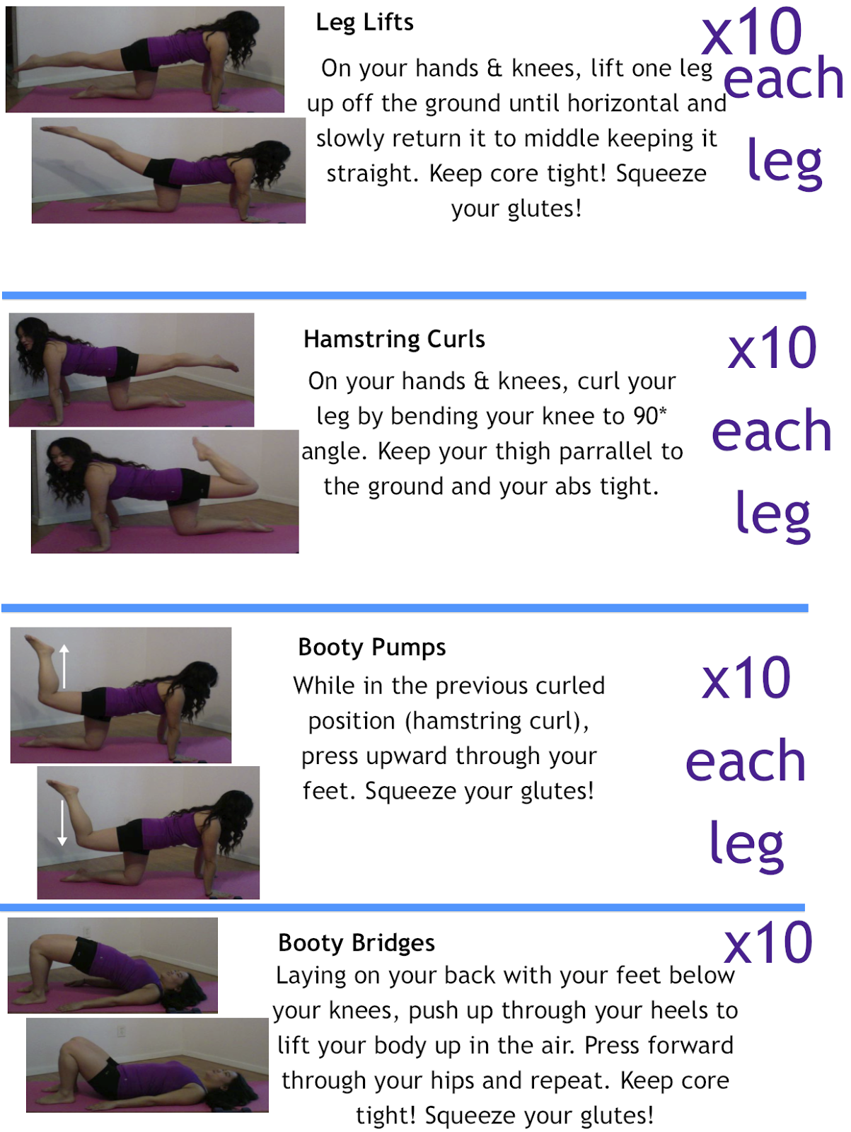 6 Day Booty call workout with Comfort Workout Clothes