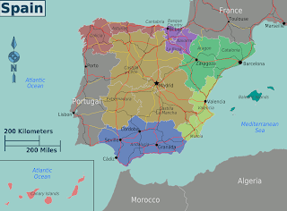 Mapa de España Región